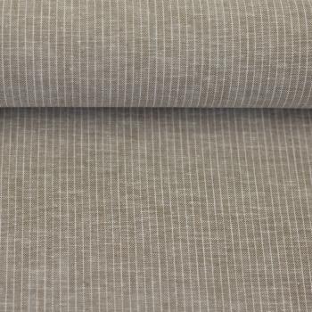 Preview: Baumwoll-Leinen Paul Streifen meliert Schlamm von Swafing